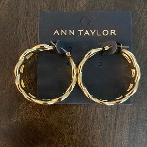 Ann Taylor - Fancy Gold Hoops